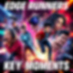 Collage of key moments from Edge Runners including action scenes and character highlights