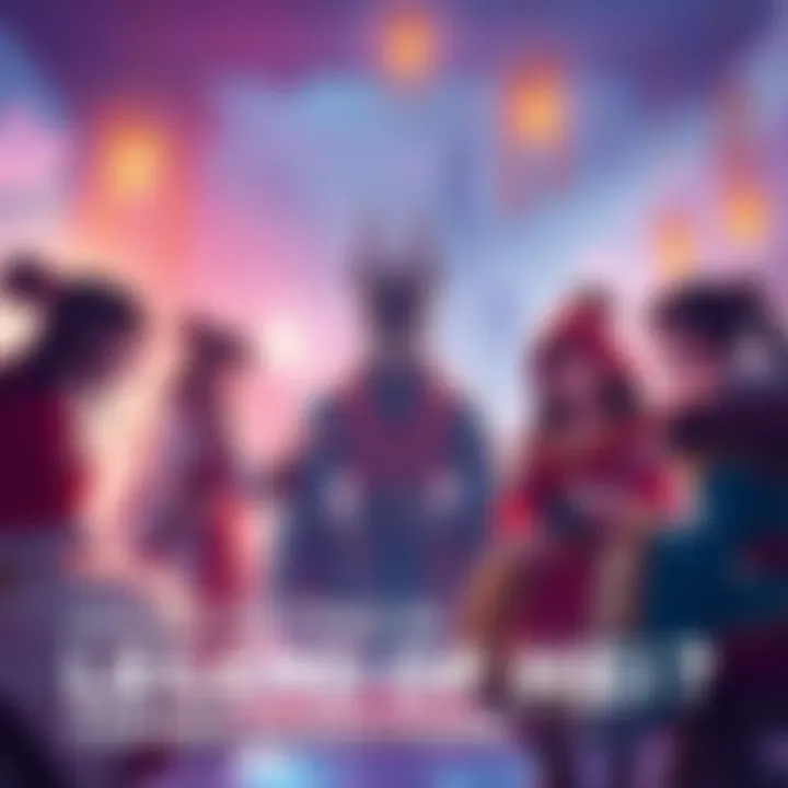 A scene showing characters from Legend of Hei discussing ideas about leadership in a vibrant setting