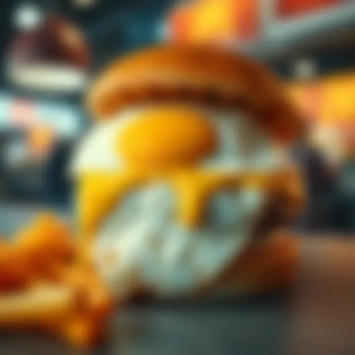 First appearance of the Egg McBig featuring a large egg and burger in a sandwich