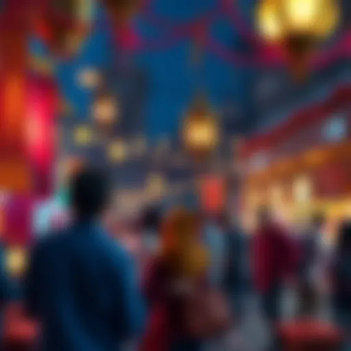 Eid Celebration Fanart Colorful fanart depicting Eid festivities with decorations and people sharing art