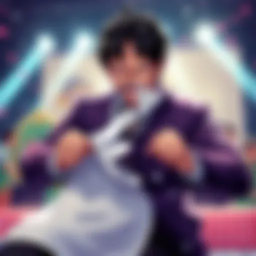 Eiichiro Oda passionately tears a sheet of paper symbolizing secrets of One Piece at a celebration event