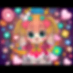 Colorful illustration of EIJI-CHAN A vibrant character representing EIJI-CHAN surrounded by social media icons and pop culture elements