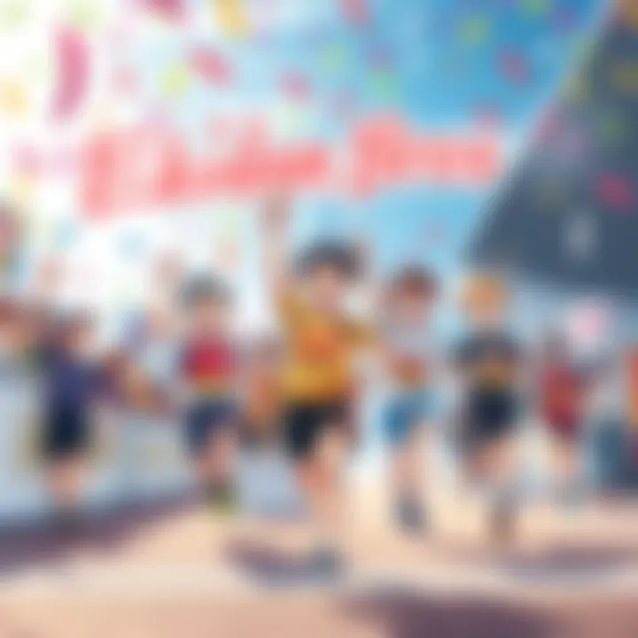 Ekiden Bros Finale Cover Cover illustration showing the main characters of Ekiden Bros celebrating at the finish line of a race, surrounded by cheering fans and confetti.