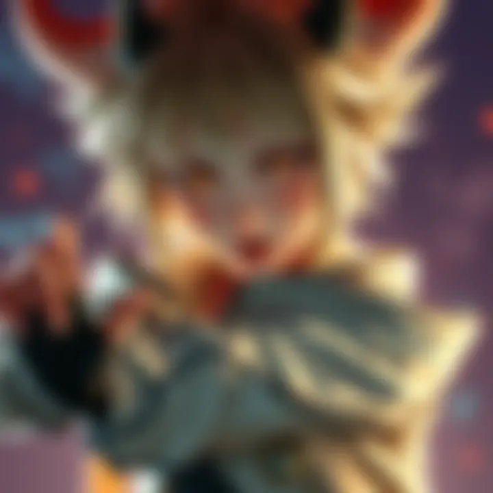 Emma Myers as Neferpitou Emma Myers in a dramatic pose, resembling the character Neferpitou from Hunter x Hunter, with a fierce and captivating expression.