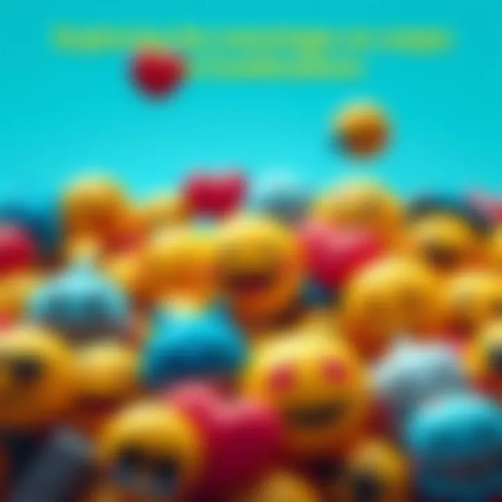 Colorful emojis 🩶🌻🖤 arranged creatively to represent emotions and trends in digital communication