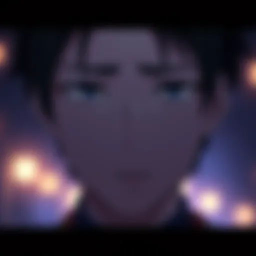 A dramatic anime character with tears in their eyes, reflecting deep sadness in a poignant moment.