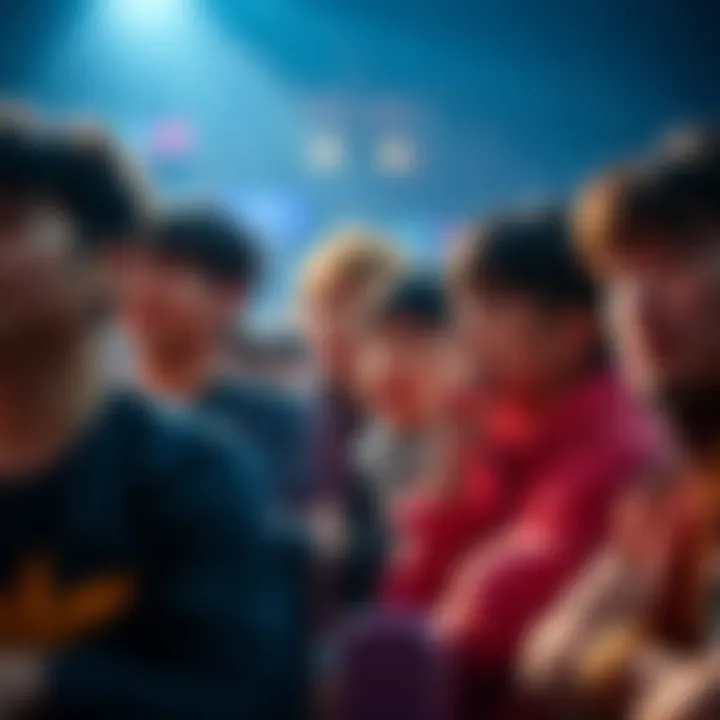 A group of fans crying during a test screening, showing their deep emotional reactions to Yuta's character.