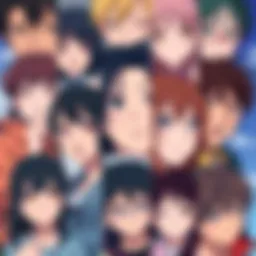 A collage of characters from emotionally provoking anime series like 'Banana Fish', 'Fruits Basket', and 'Orange', showcasing their heartfelt expressions.