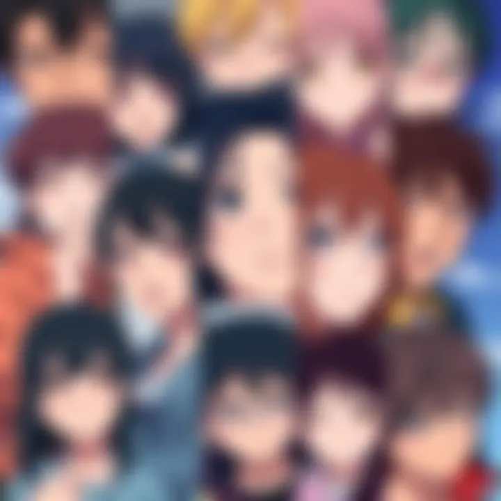 A collage of characters from emotionally provoking anime series like 'Banana Fish', 'Fruits Basket', and 'Orange', showcasing their heartfelt expressions.