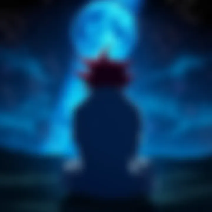 A character from an anime sitting alone, looking sad against a starry night sky, capturing deep feelings of emptiness