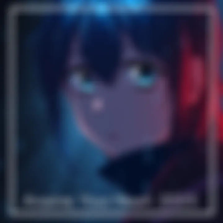 Emotional anime scene A character with tears in their eyes, surrounded by a dark, rainy backdrop, showing deep sorrow and heartbreak.