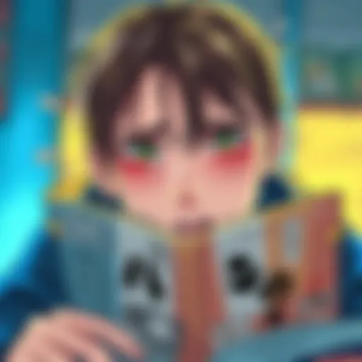 A person reading Fujimoto's manga with tears in their eyes, reflecting deep emotion and confusion.