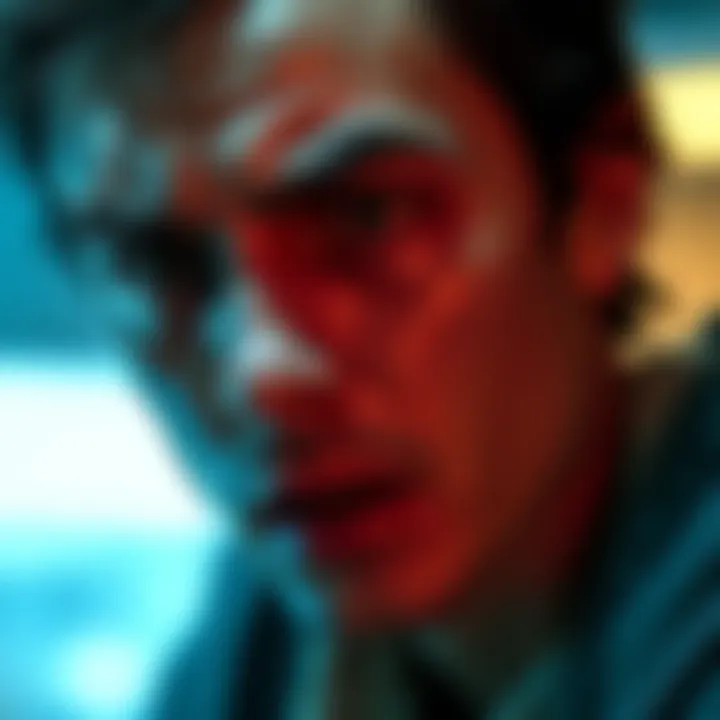 A character expresses deep emotion, tears in their eyes, capturing the moment's intensity.