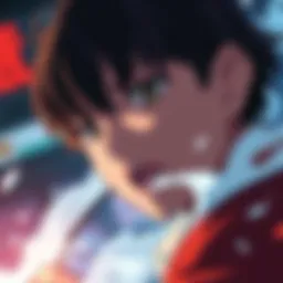 A character from Ao Ashi showing intense emotion during a pivotal moment, reflecting themes of class struggle.