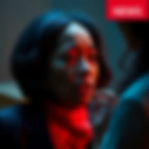 A character in Hard Luck Woman showing deep emotion during a farewell moment, capturing the essence of loss and connection