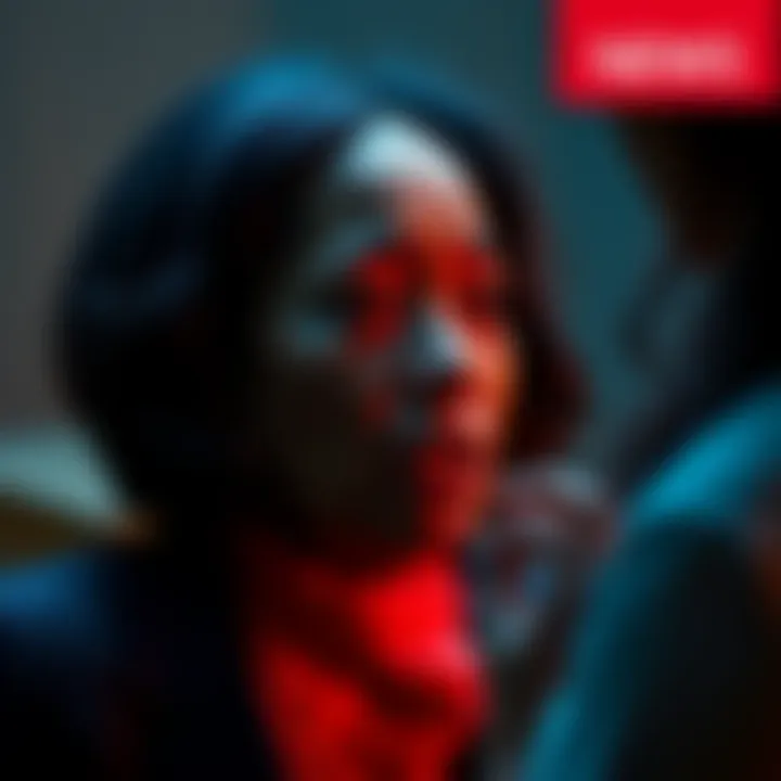 A character in Hard Luck Woman showing deep emotion during a farewell moment, capturing the essence of loss and connection