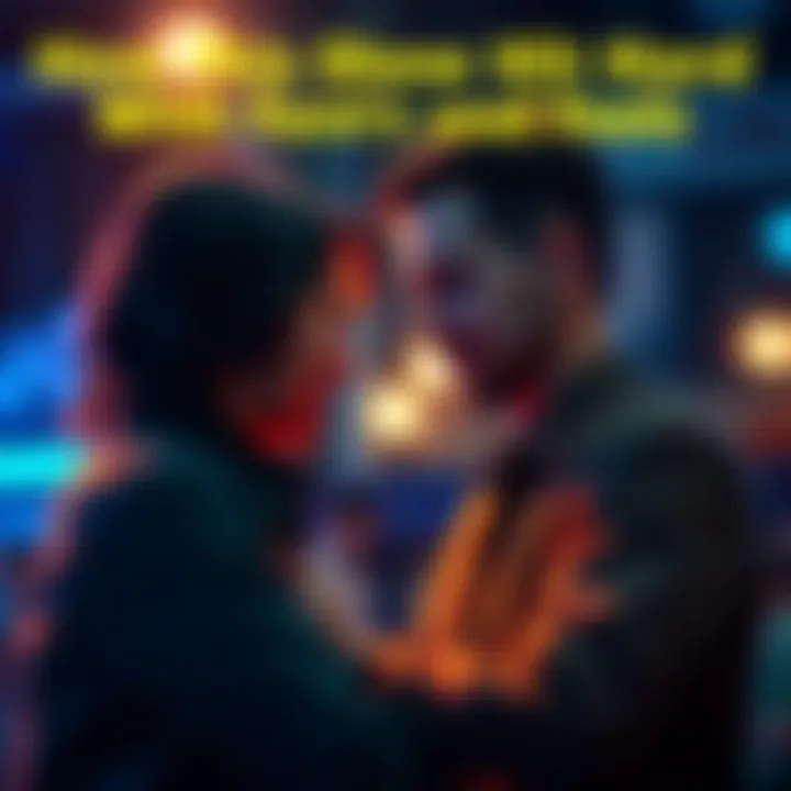 A heartfelt moment between two characters sharing a deep conversation that moves them both emotionally