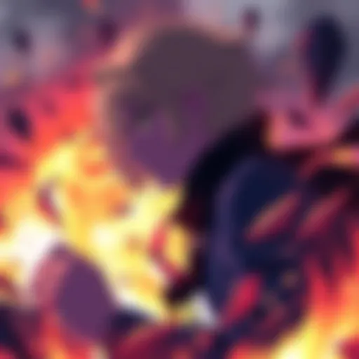 A character from Re:Zero faces intense challenges with determination in a dramatic setting.