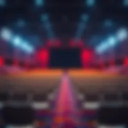 A large, empty convention hall with chairs set up but no attendees showing, highlighting the impact of COVID on event attendance.