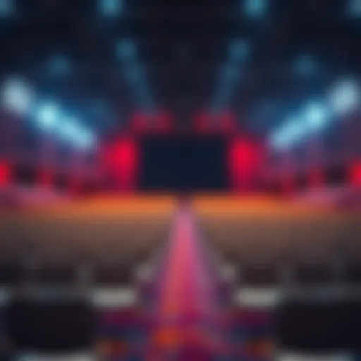 A large, empty convention hall with chairs set up but no attendees showing, highlighting the impact of COVID on event attendance.