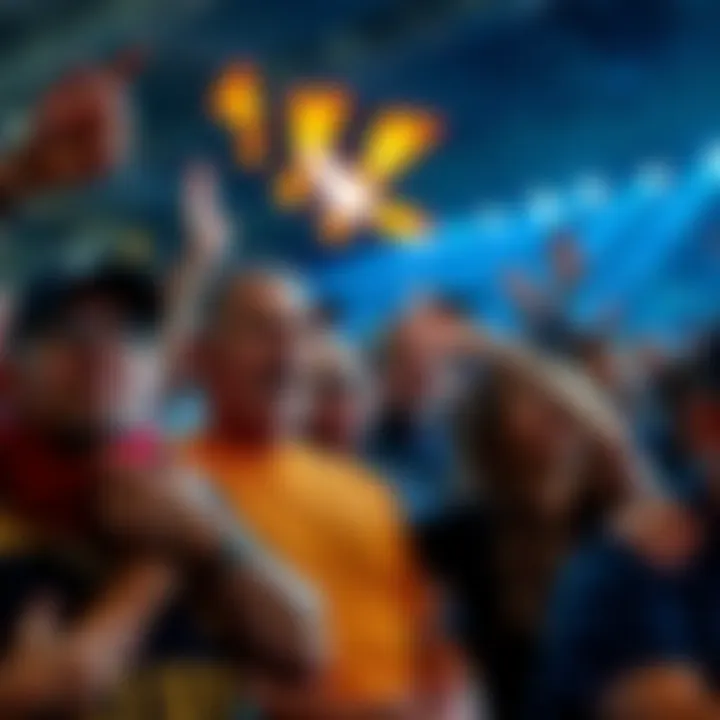 A group of fans expressing mixed emotions over recent comments about Endeavor, highlighting divided opinions with gestures and expressions of support and criticism.