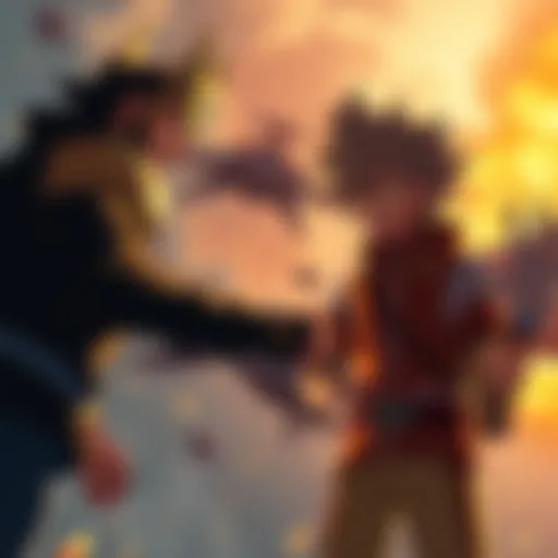 Endeavor instructs Midoriya on training techniques, with a focus on mastering his abilities safely.