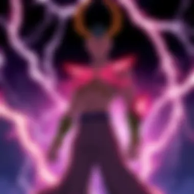 Enel stands confidently with lightning sparking around him, displaying his power and presence as a key antagonist in anime.