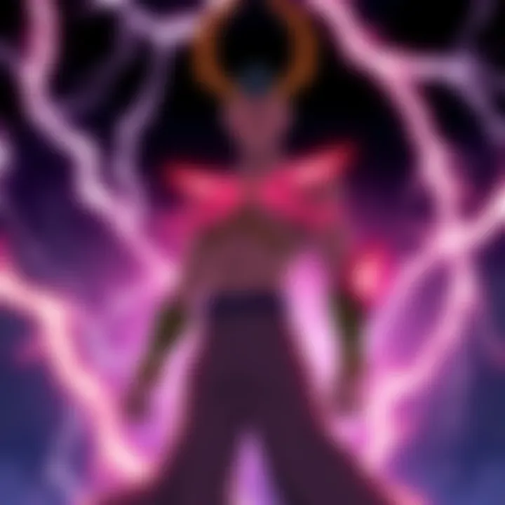 Enel stands confidently with lightning sparking around him, displaying his power and presence as a key antagonist in anime.