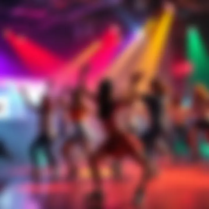 Fans enjoying a colorful and dynamic dance sequence from the new series intro