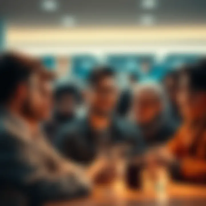 Enjin's Aesthetics Discussion A group of people discussing Enjin's appearance, sharing their views on its handsomeness, with expressions of curiosity and debate.