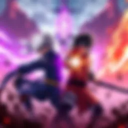 Epic 2v2 Battle in Final Valley EOS Ichigo and Uryu face off against EOS Sasuke and Naruto in a fierce fight in Final Valley