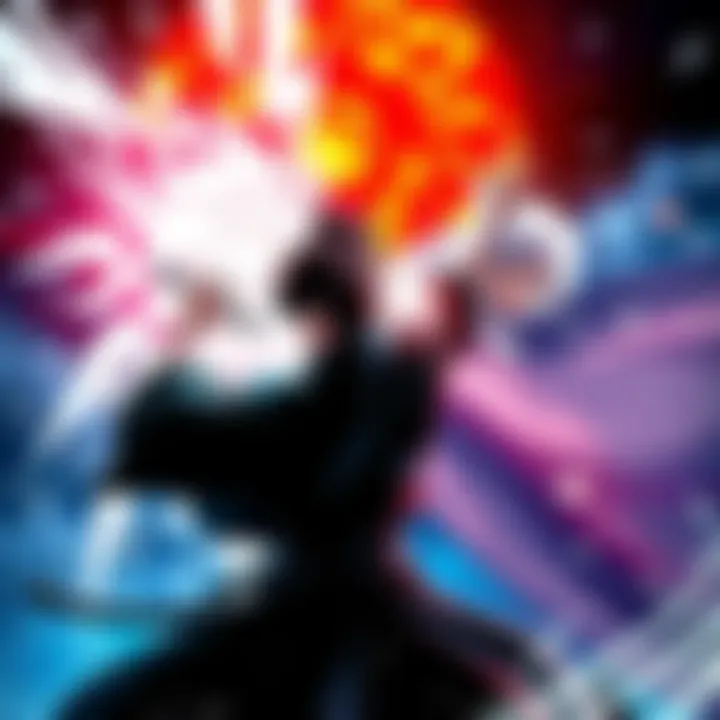 Kisuke and Askin face off in an intense battle, showcasing their powers and determination.