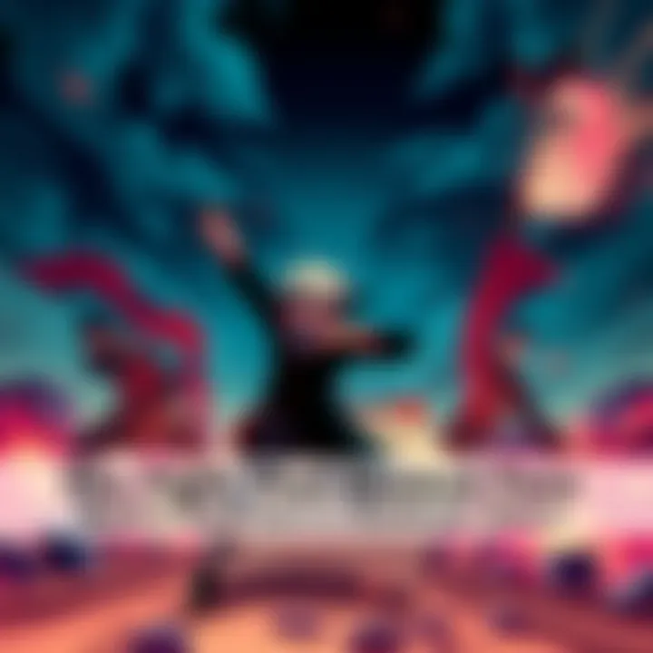 A dramatic fight scene featuring ninjas from Naruto, showcasing intense action before Rock Lee's showdown with Gaara.