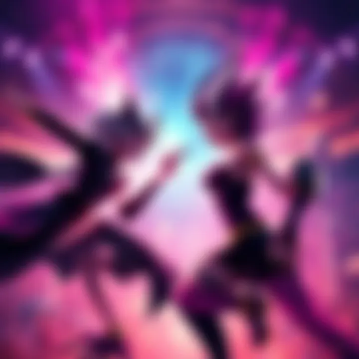 Freiza, Bayonetta, Aizen, and Mewtwo face off in a vibrant arena filled with energy and intense competition.
