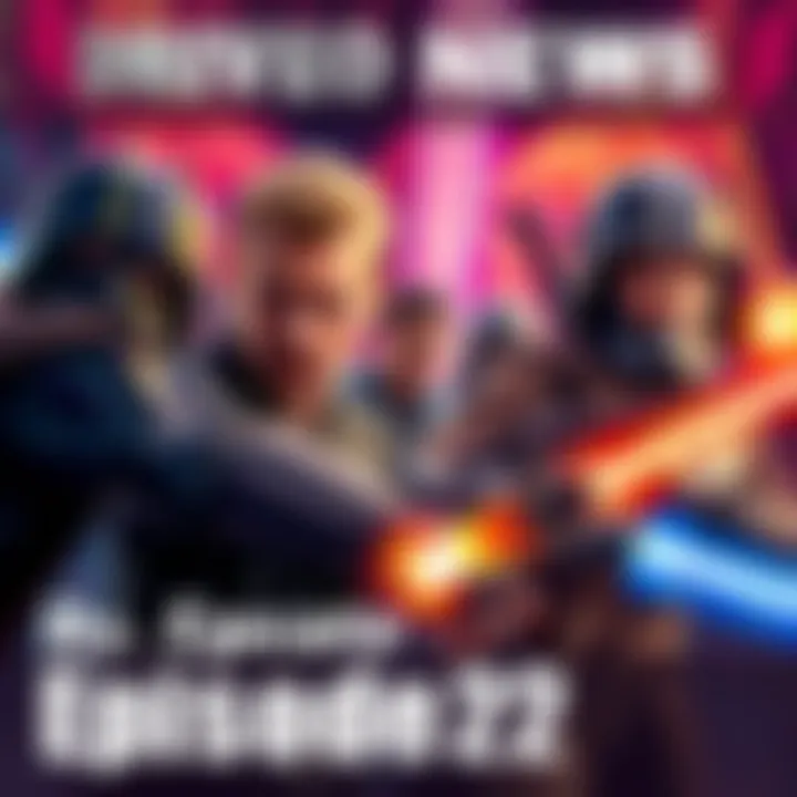 A dramatic moment from Episode 22 featuring key characters in action