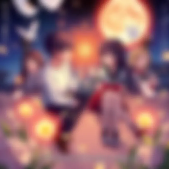 Eremika fanart shows characters in a heartfelt reunion, celebrating the work of animators and creators, surrounded by elements symbolizing afterlife themes.
