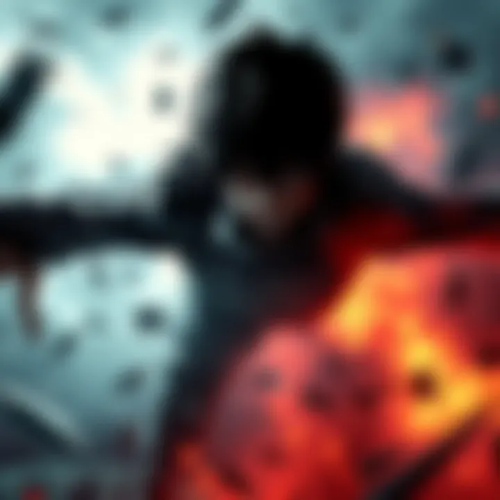 Eren stands torn between saving Bertholdt and the memory of his mother Carla, representing his internal struggle.