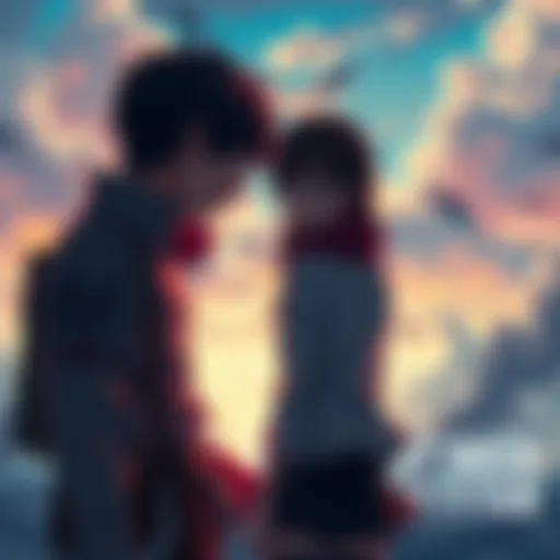 Eren and Mikasa stand together, looking at a battlefield filled with remnants of their struggles, embodying the irony of their decisions