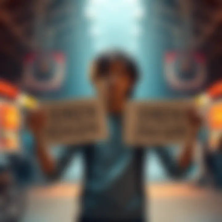 A person holding two signs with the names Eren Yeager and Eren Jaeger, looking confused