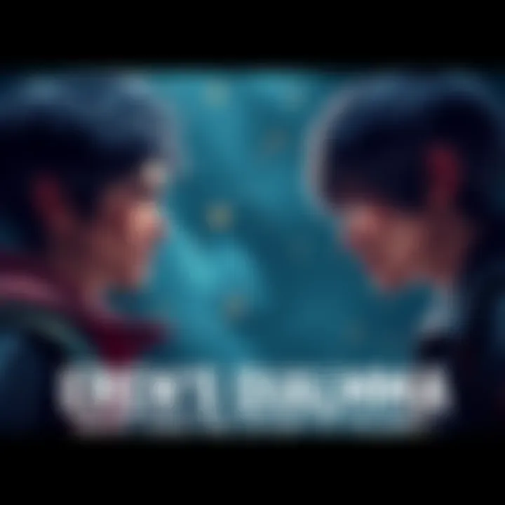 Eren stands determinedly against Zeke in a dramatic showdown, with tension in the air as they face each other, symbolizing their conflicting goals.