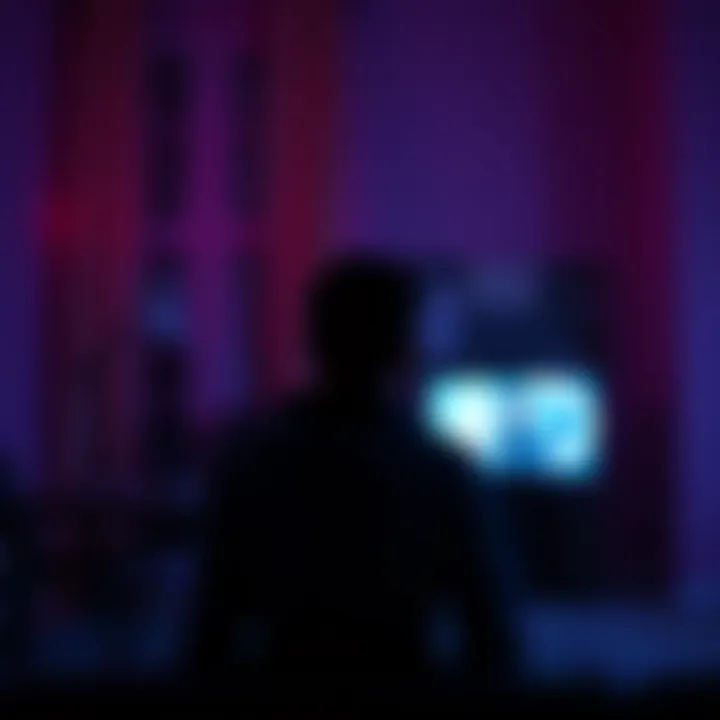 Eren Yeager Watching a Video Eren Yeager sitting in a dimly lit room, focused on a screen showing a video about his story.