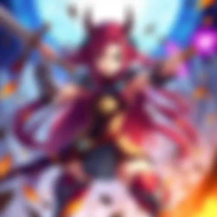Erza showcasing her various skills and armor in a dynamic pose