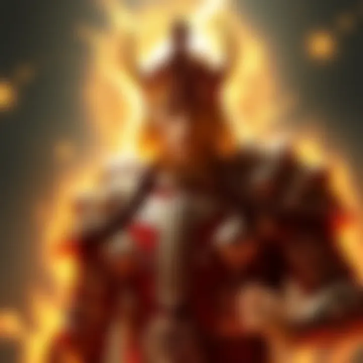 Escanor surrounded by a golden aura, embodying strength and warmth during Holy Week.