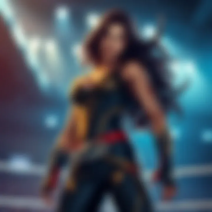 Espada stands strong in the ring, showcasing her impressive physique and fierce determination during the TTYBW competition.