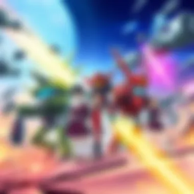 A colorful cover art featuring main characters from the original Eureka Seven series with their mecha in a vibrant setting