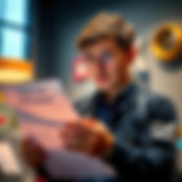 A person reading a document with highlighted text, looking thoughtful as they assess the validity of information.