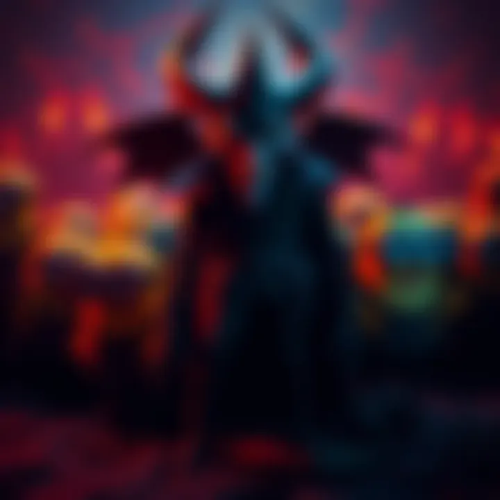 A dark and menacing villain stands confidently, surrounded by even more wicked minions, all ready for mischief.