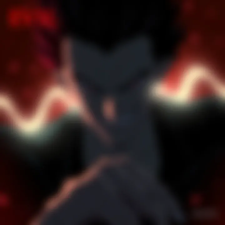Evil Anime Character An anime character with a sinister smile, surrounded by dark shadows, embodying the theme of villainy in a dramatic pose.