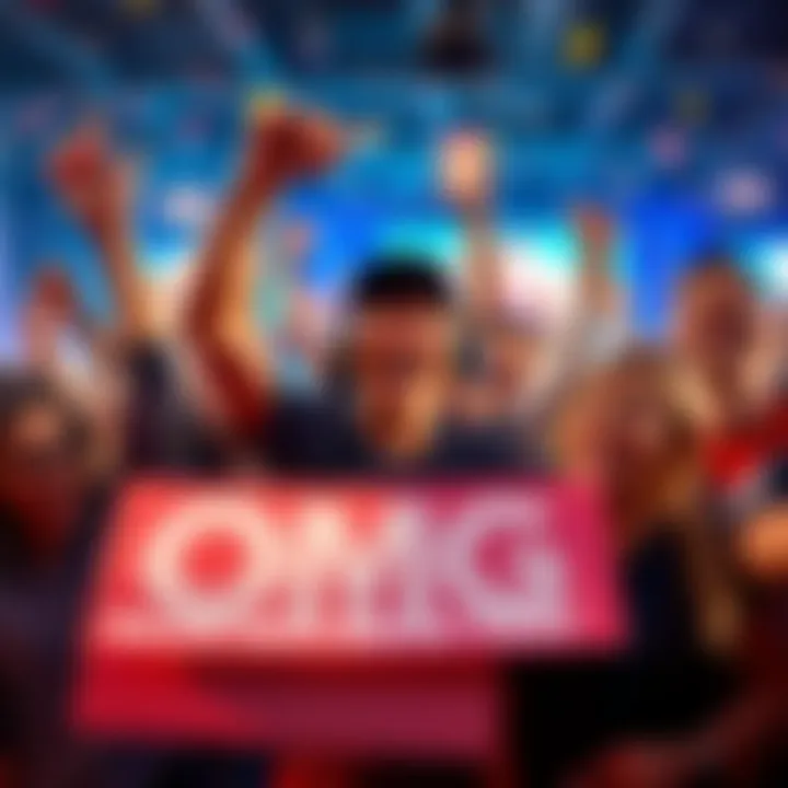 Excited Fans Celebrating A group of enthusiastic fans celebrating a major announcement with smiles and cheers