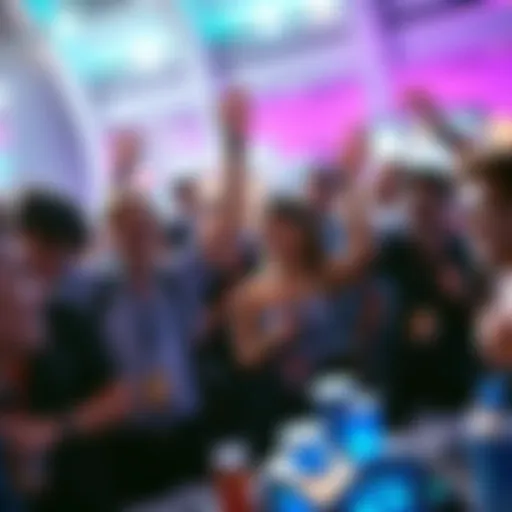 Group of fans celebrating and discussing Infinity Castle at a convention